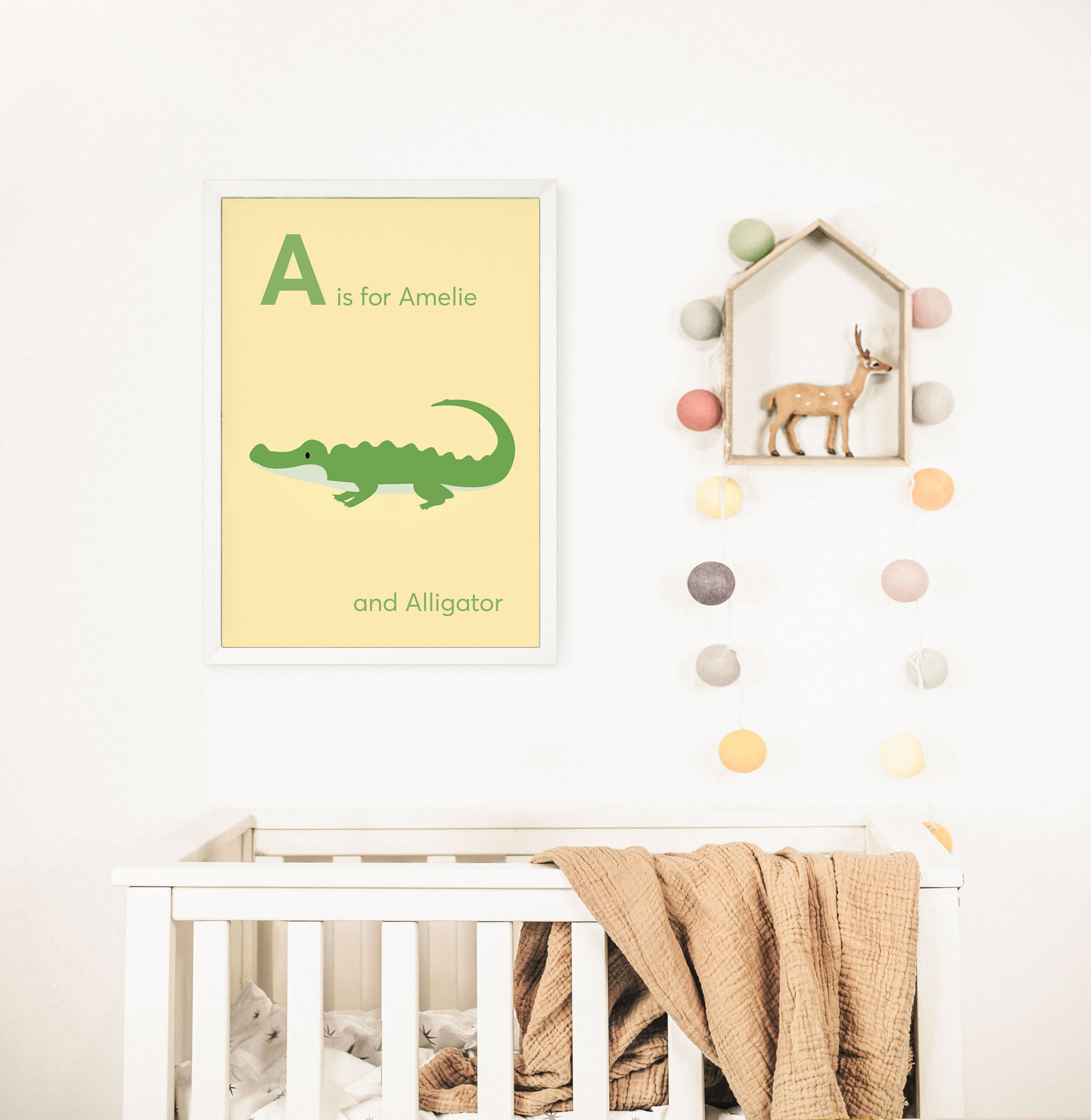 Personalised alphabet prints nursery decor newborn gift
